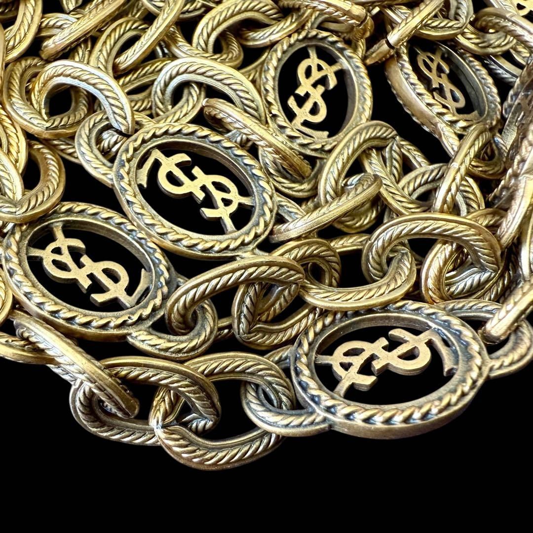 Yves Saint Laurent イヴサンローラン ゴールドチェーンネックレス YSL