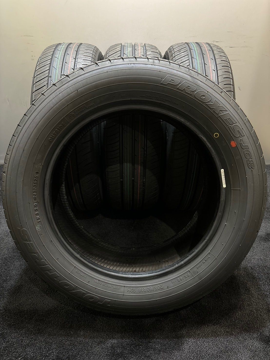 ☆新車外し 205/60R16 TOYO/PROXES J68 25年製 夏タイヤ サマータイヤ