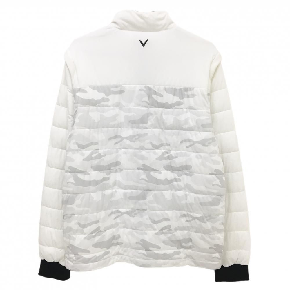 キャロウェイ 2WAY中綿ジャケット 白×ライトグレー 身頃迷彩柄