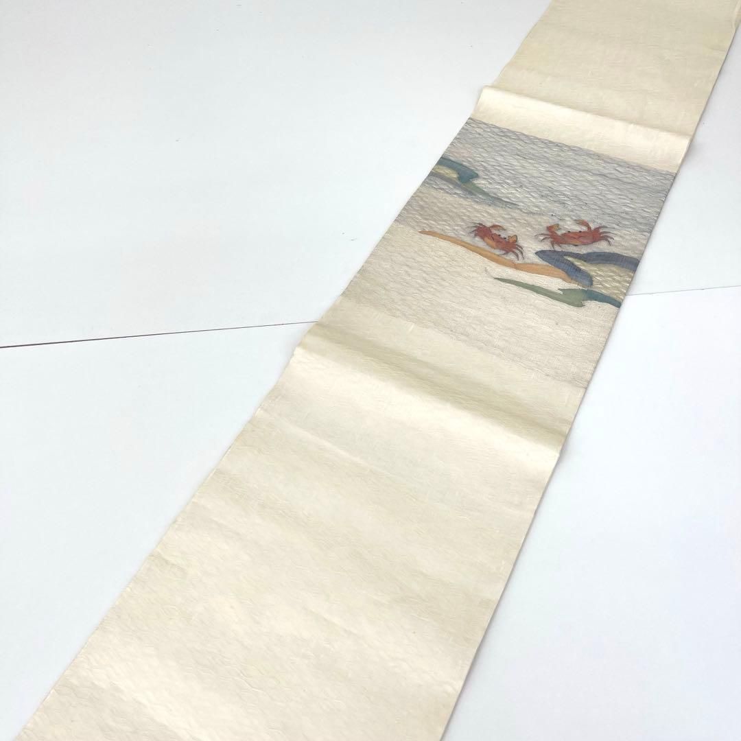 着物と帯 時流】SF25783s◇正絹 夏袋帯◇蟹 すくい織 三松 芯入 美品