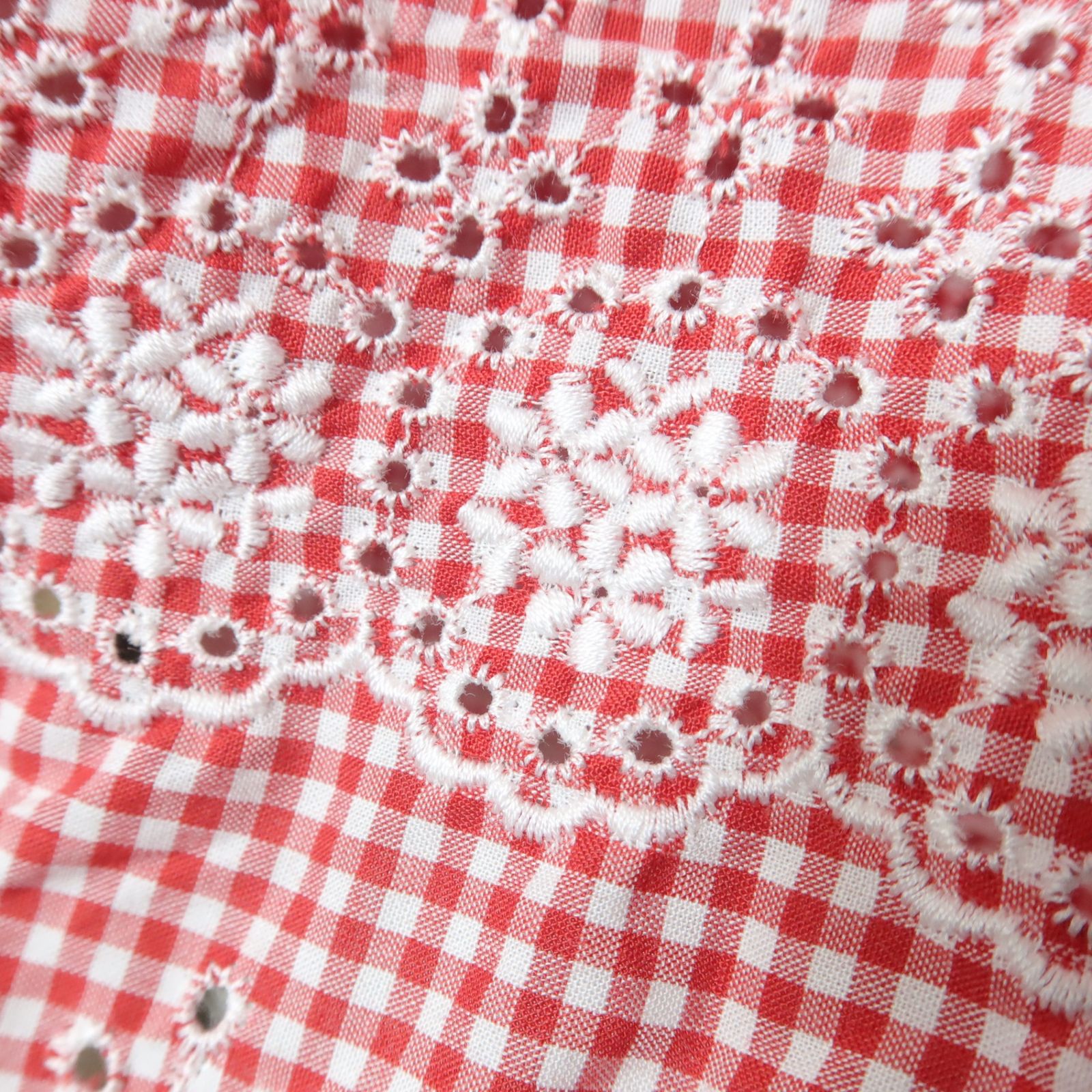 極美品】ピンクハウス☆ゆったり♪綿ローンワンピース 赤系 リボン