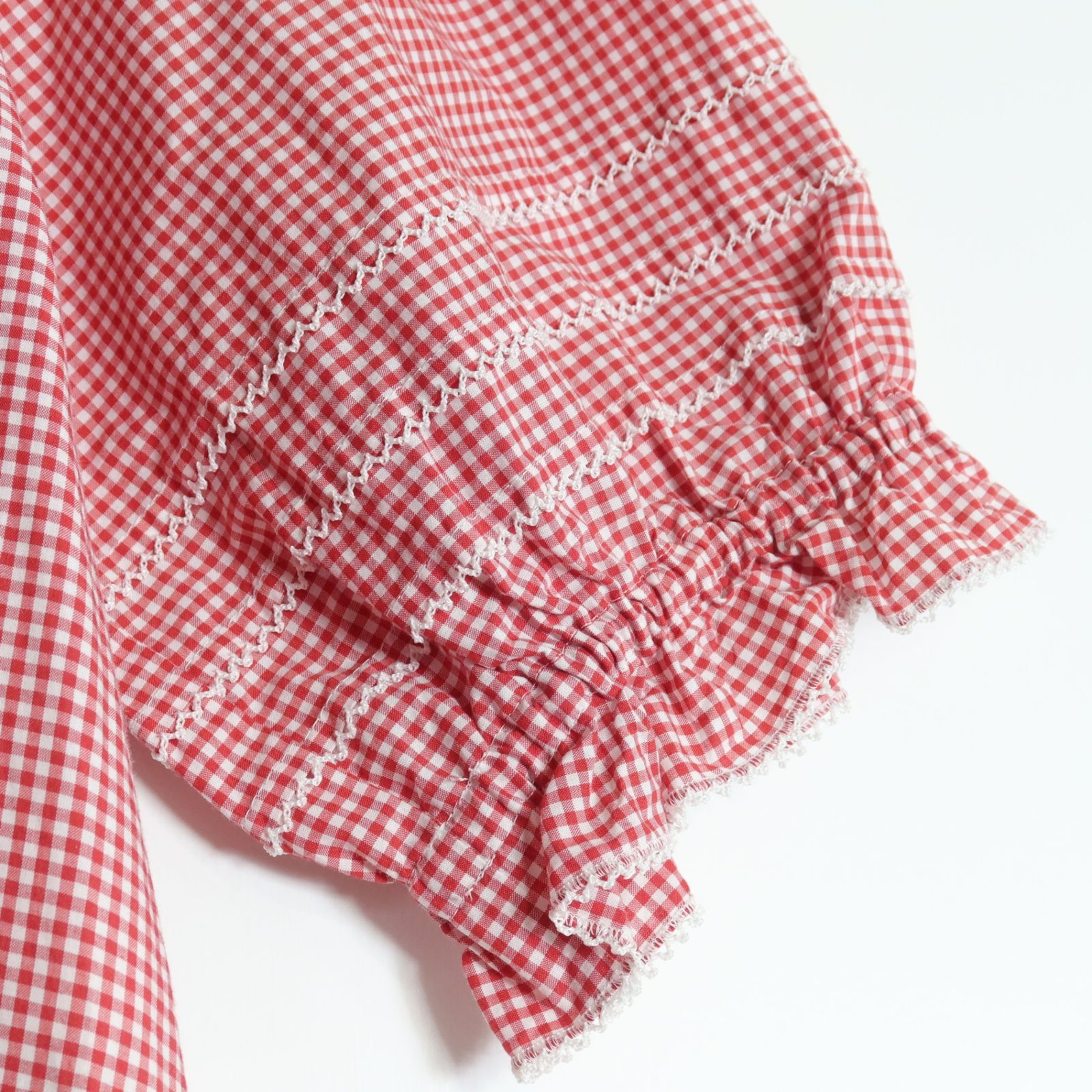 極美品】ピンクハウス☆ゆったり♪綿ローンワンピース 赤系 リボン