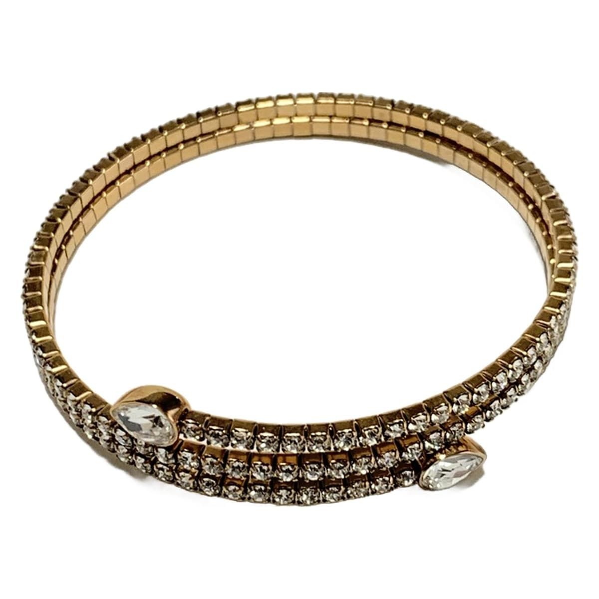 SWAROVSKI スワロフスキー バングル - クリア×ピンクゴールド