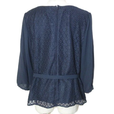 アリスバーリー Aylesbury 美品 大きいサイズ レースブラウス プル 