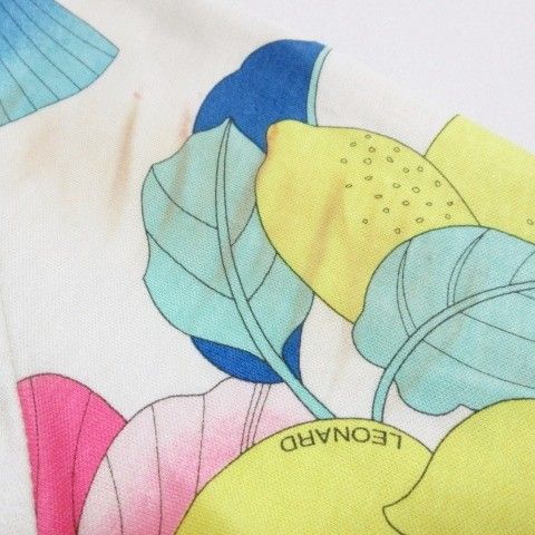 レオナールスポーツ LEONARD SPORT ポロシャツ 長袖 花柄 総柄 38 M