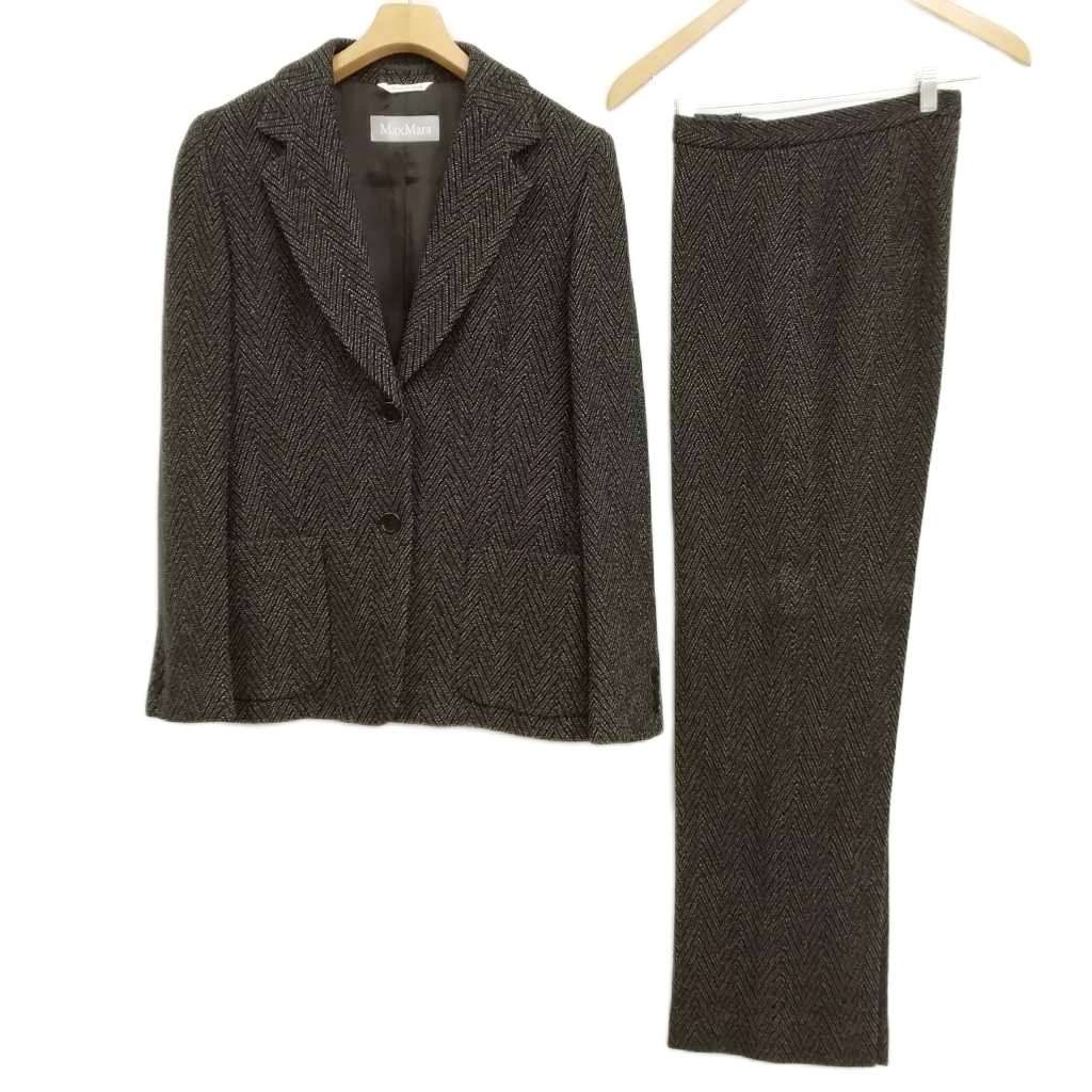 マックスマーラ MAX MARA ヘリンボーン ウール パンツ スーツ