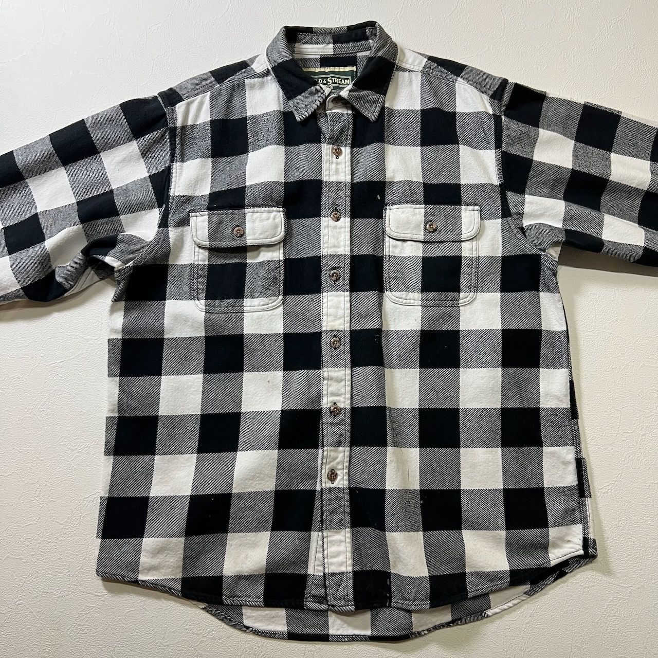 90s～ FIELD&STREAM ブロックチェック ネルシャツ 長袖シャツ