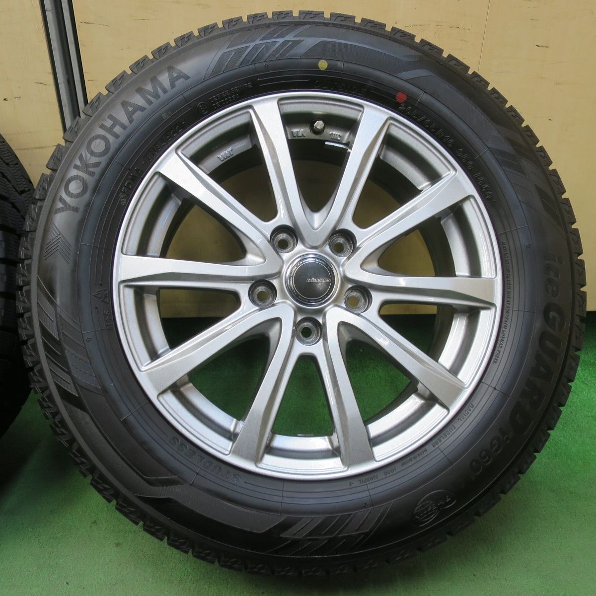  バリ溝 22年 キレイ 9 5分 スタッドレス 205 65 R 16 ヨコハマ アイスガード iG 60 MiLLOUS ミルアス 16インチ PCD 114 3 5 H 5112903イス 16インチ タイヤ ホイールセット