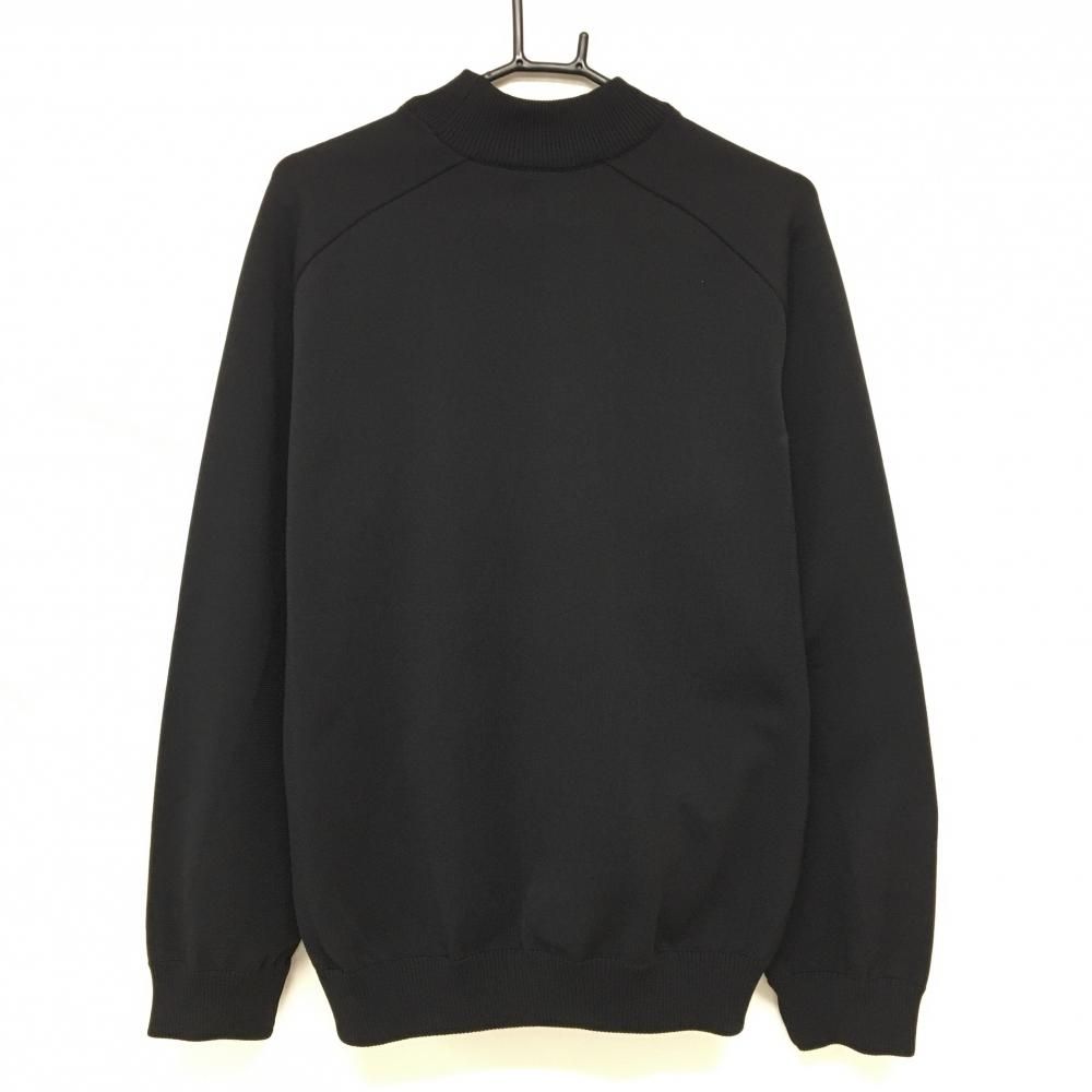超美品】TFW49 ハイネックセーター 黒 ロゴ白 ニット メンズ L ゴルフ
