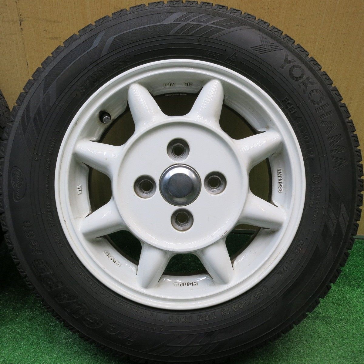 4本価格 スタッドレス 145 80 R 13 ヨコハマ アイスガード iG 60 ENKEI S A M TOUGH エンケイ サム タフ 13インチ PCD 100 4 H ス