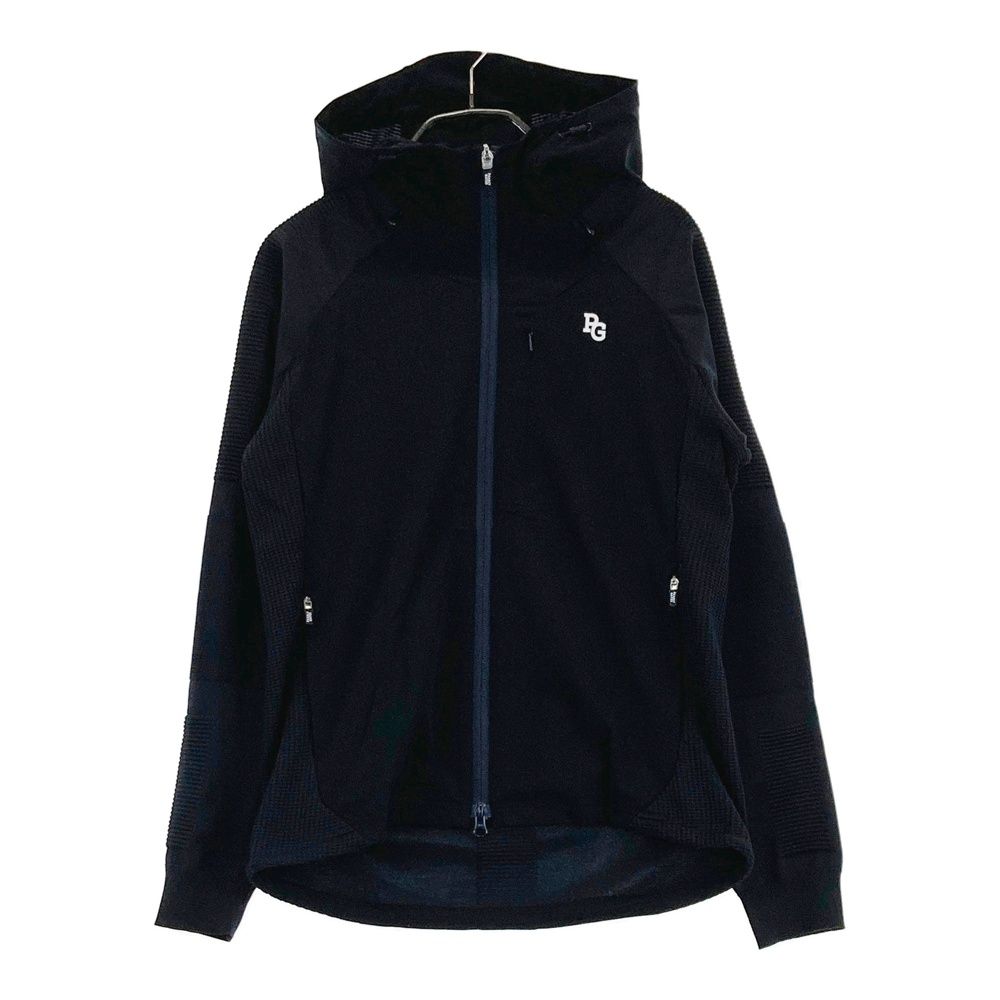 サイズ 0 PEARLY GATES パーリーゲイツ ニット切替ジップパーカー ブラック系 ゴルフウェア レディース ストスト