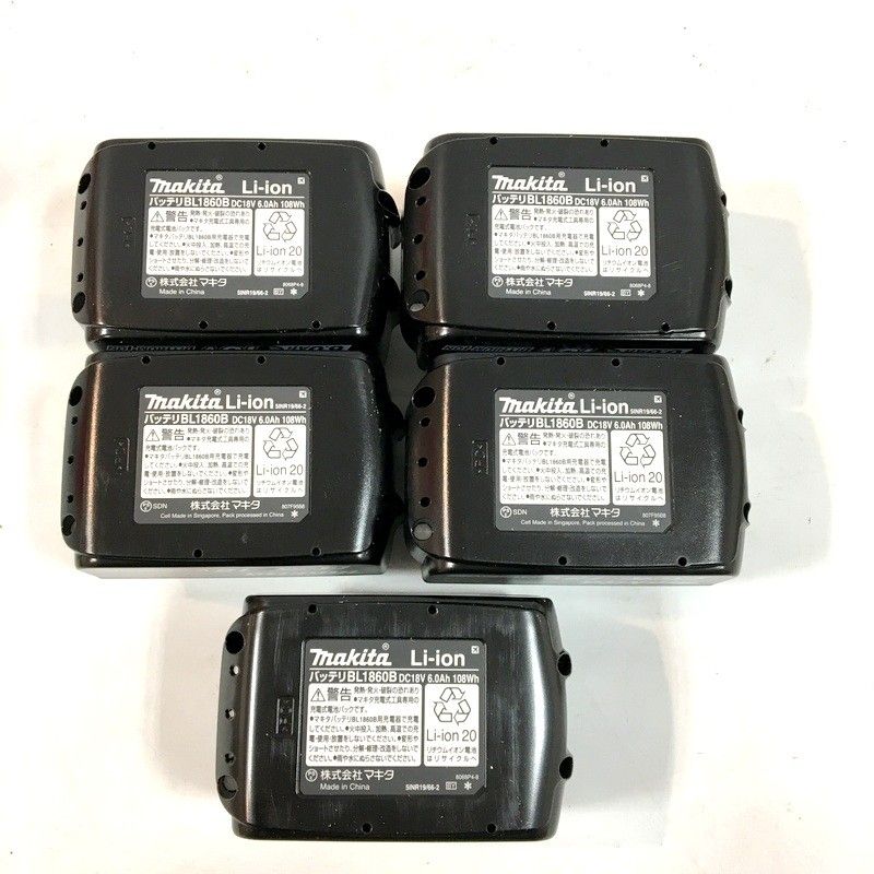  makita マキタ リチウムイオンバッテリー BL 1860 B A 60464 18 V 6 0 Ah 雪マーク付 残容量表示 セット DW 3695 研磨布 その他 電動工具 エア工具