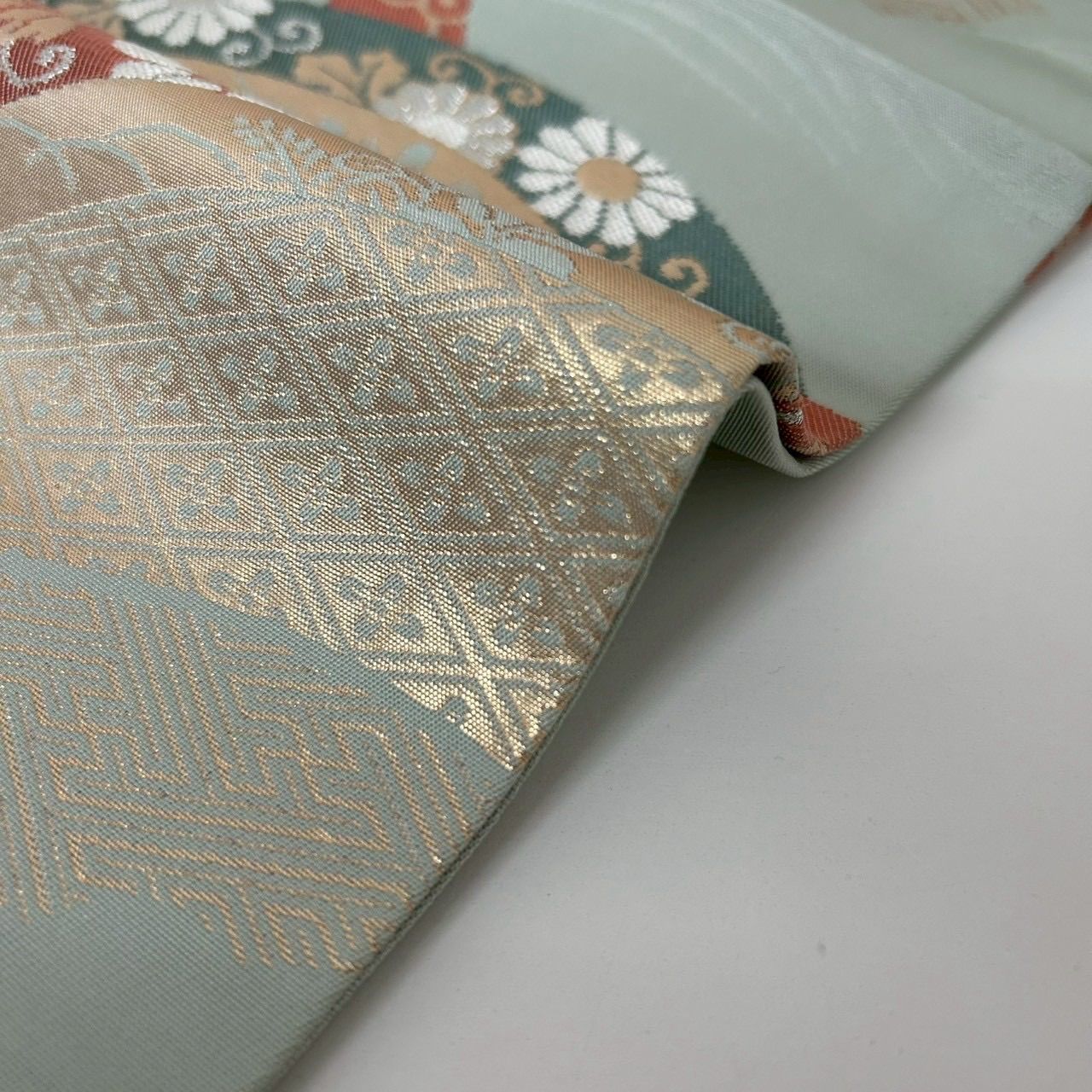 開き名古屋帯 正絹 美しい加工 文様 MA-1747 - メルカリ