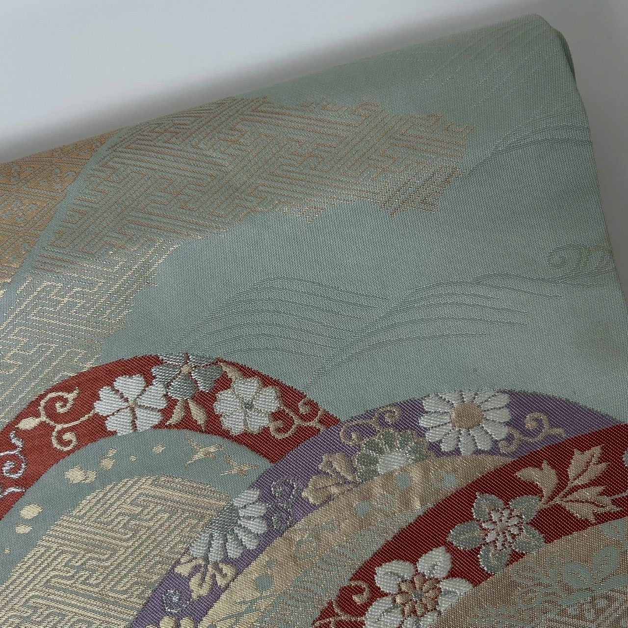 開き名古屋帯 正絹 美しい加工 文様 MA-1747 - メルカリ