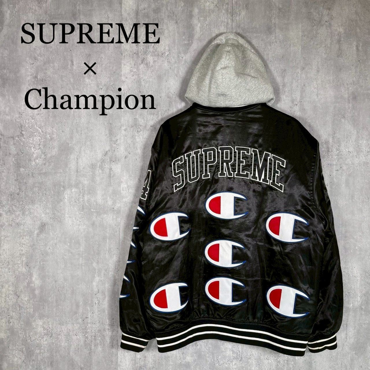 シュプリーム × チャンピオン』 (M) フード スタジャン - メルカリ