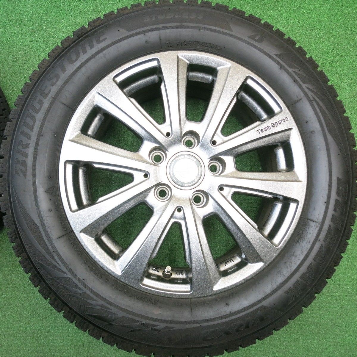  バリ溝 24年 キレイ ほぼ10分 ワーゲン 等 Team Sparco 215 60 R 16 スタッドレス ブリヂストン ブリザック VRX 2 16インチ チームスパルコ PCD 112 5 H ス 16インチ タイヤ ホイールセット