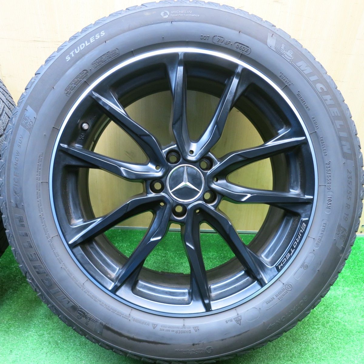 4本価格 21年 ベンツ 等 GL LINE 235 55 R 19 スタッドレス ミシュラン X ICE SNOW SUV ユーロテック GLライン 19インチ PCD 112 5 H ス