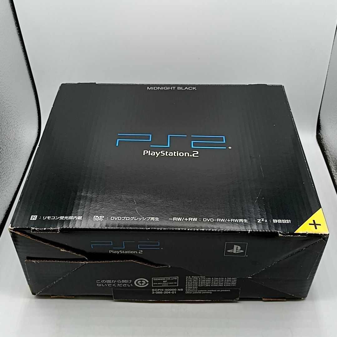 中古美品】PS2 Playstation2 SCPH-50000 NB ミッドナイトブラック 外箱