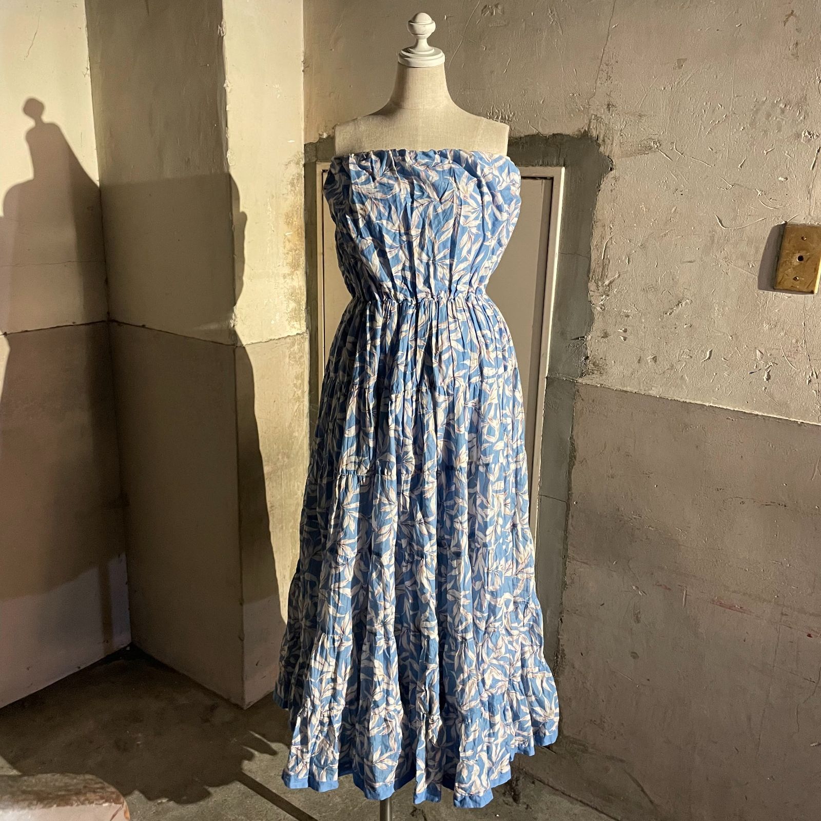 MARIHA　草原の夢のドレス　ブルー MARIHA 草原の夢のドレス マリハ リーフ柄 ボタニカル柄 花柄 フラワー