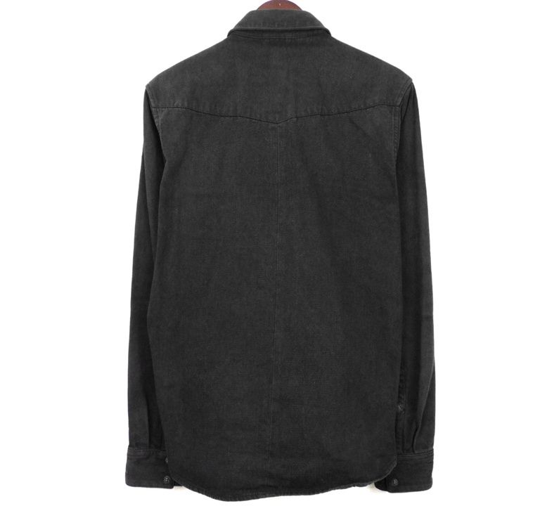 クロムハーツ CHROME HEARTS DENIM WESTERN 袖 クロスパッチ デニム ウエスタンシャツ 長袖シャツ s 5025
