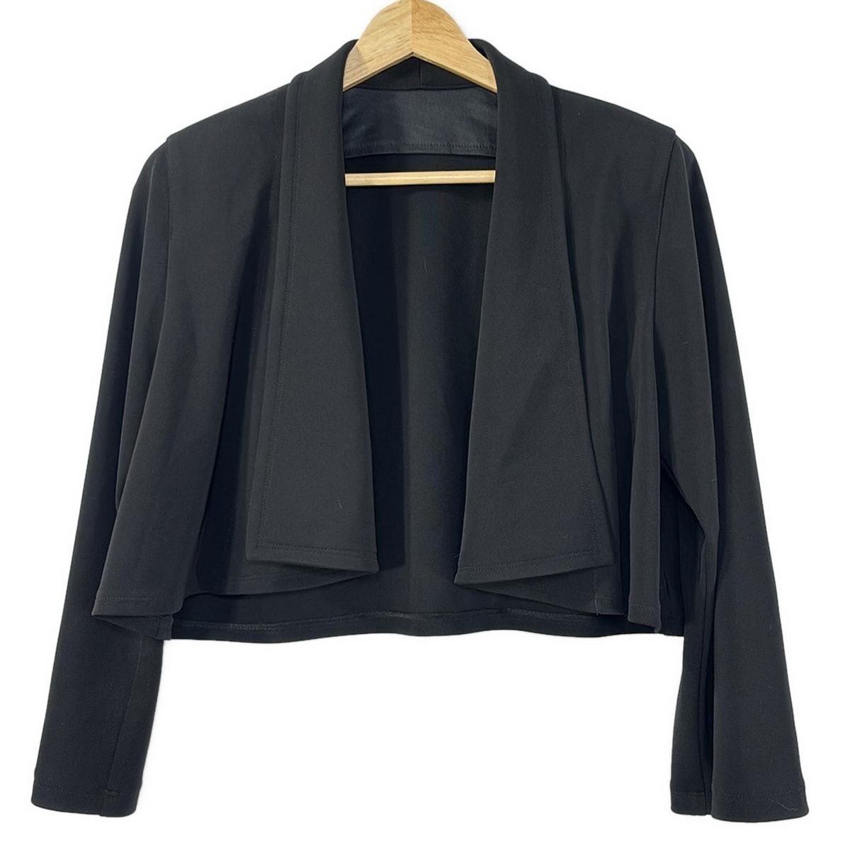 JUN ASHIDA ジュンアシダ カーディガン サイズM レディース 黒 長袖 肩パッド着脱可