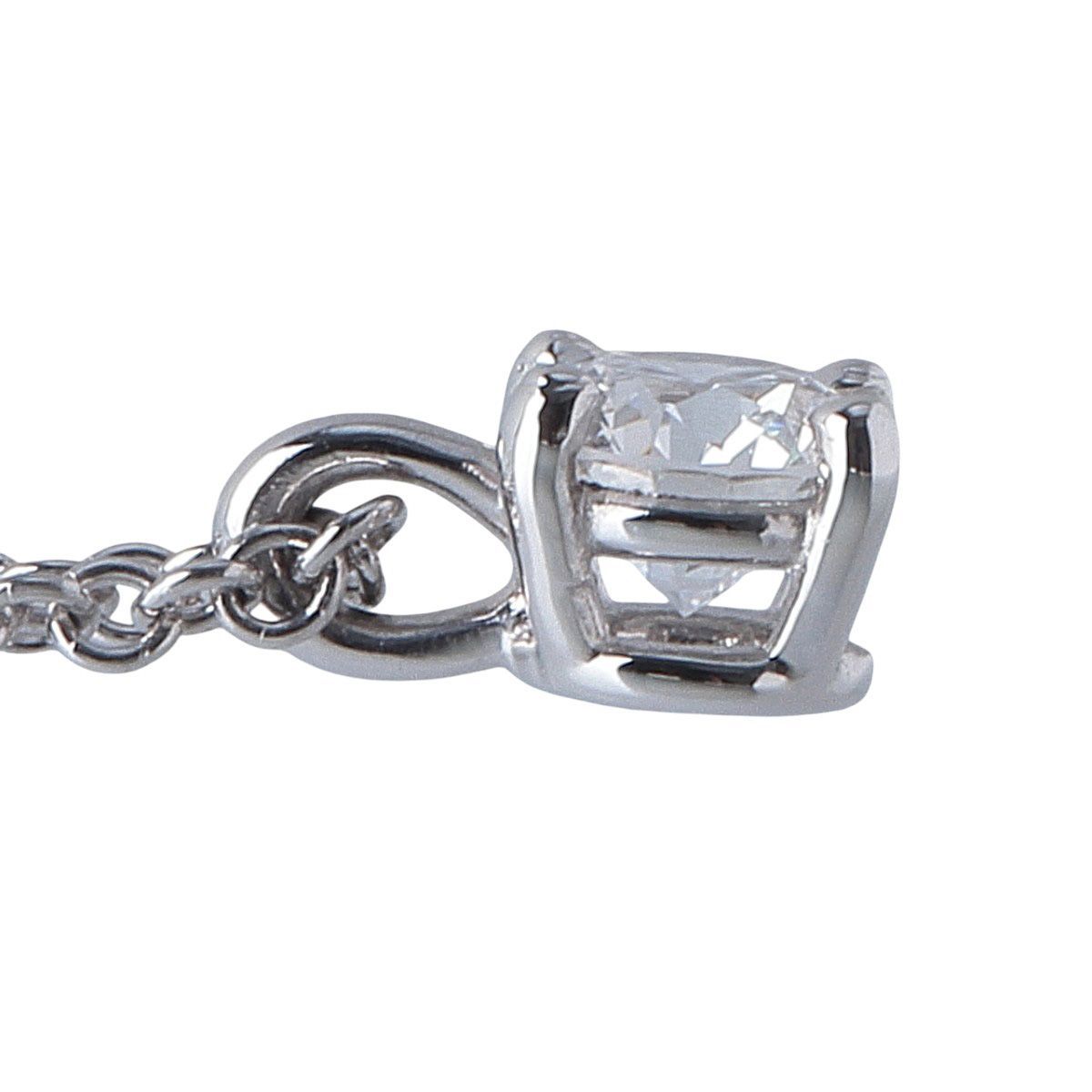 ティファニー ソリティア ネックレス ダイヤ直径3.6mm 0.17ct 40cm