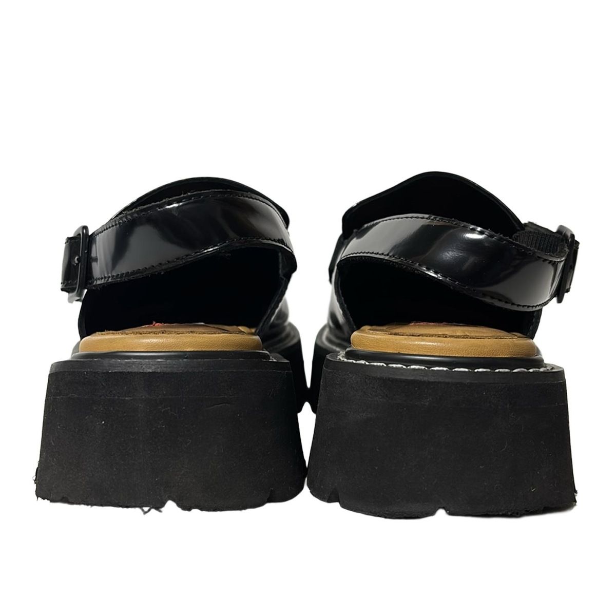 ENFOLD(エンフォルド) サンダル 37 レディース - 黒 レザー - メルカリ