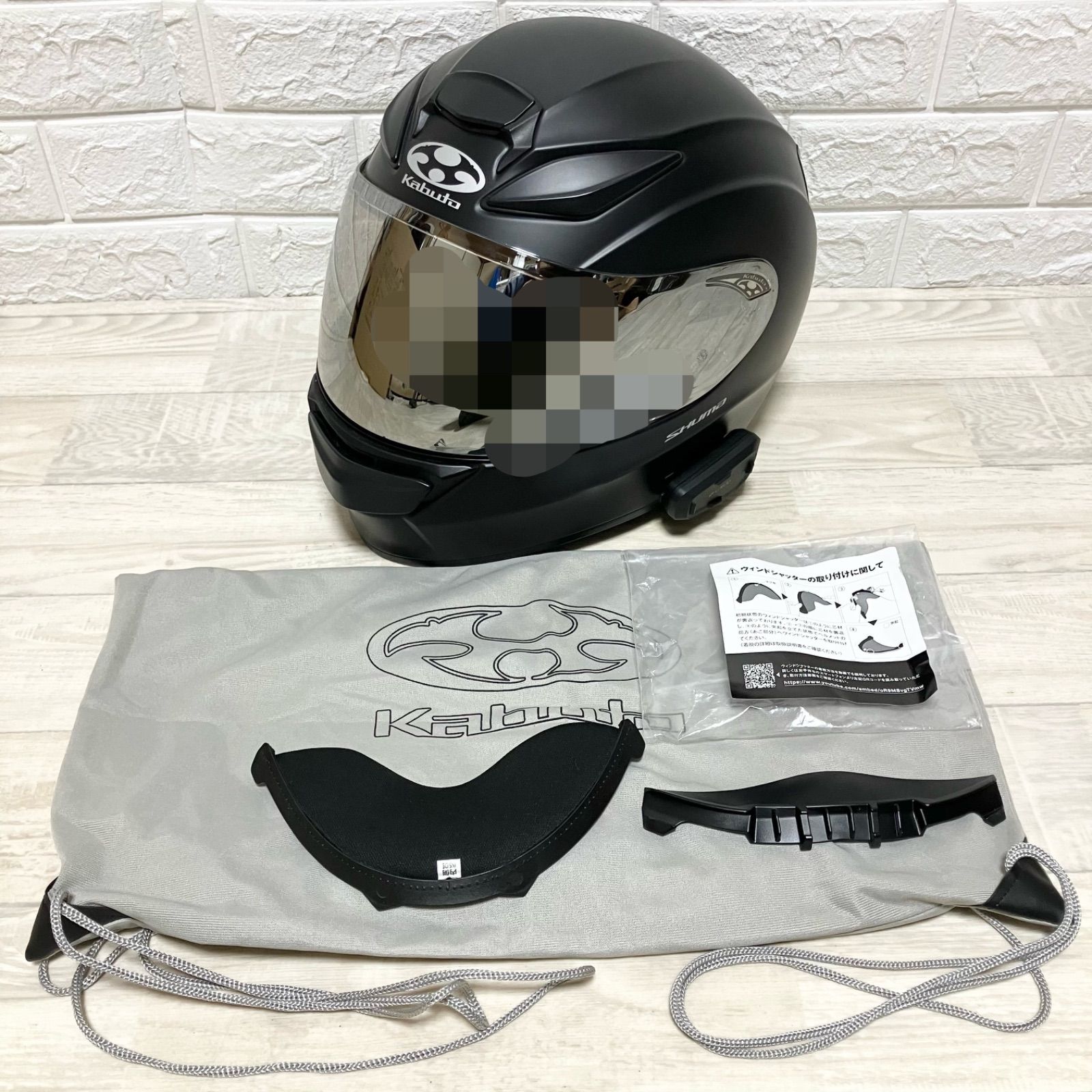 極美品 インカム付き Kabuto カブト SHUMA シューマ Mサイズ フル