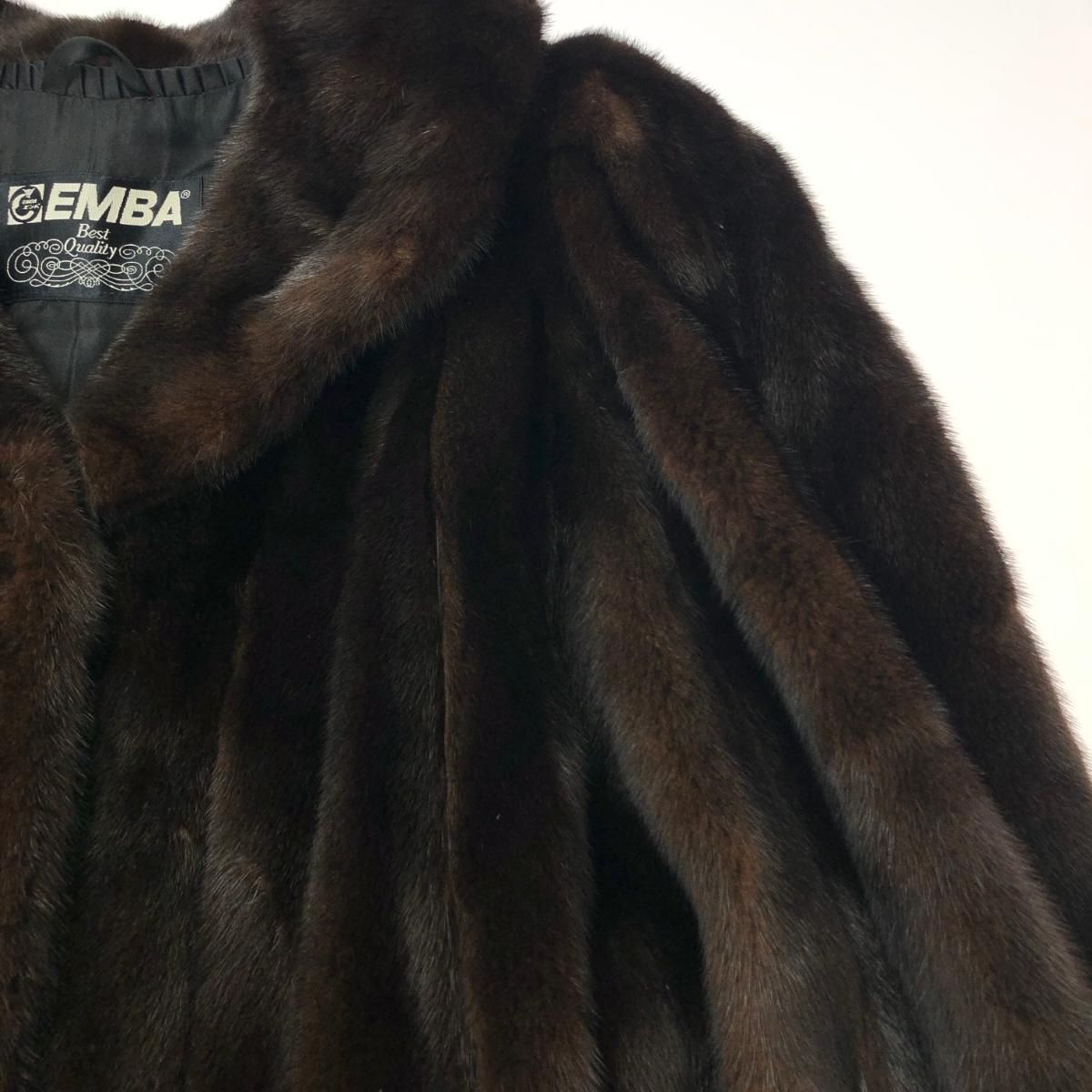 1.2万円からお値下げ◎EMBA エンバ ブラックグラマミンク ファーコート 1.2万円からお値下げ◎EMBA エンバ ブラックグラマミンク ファーコート