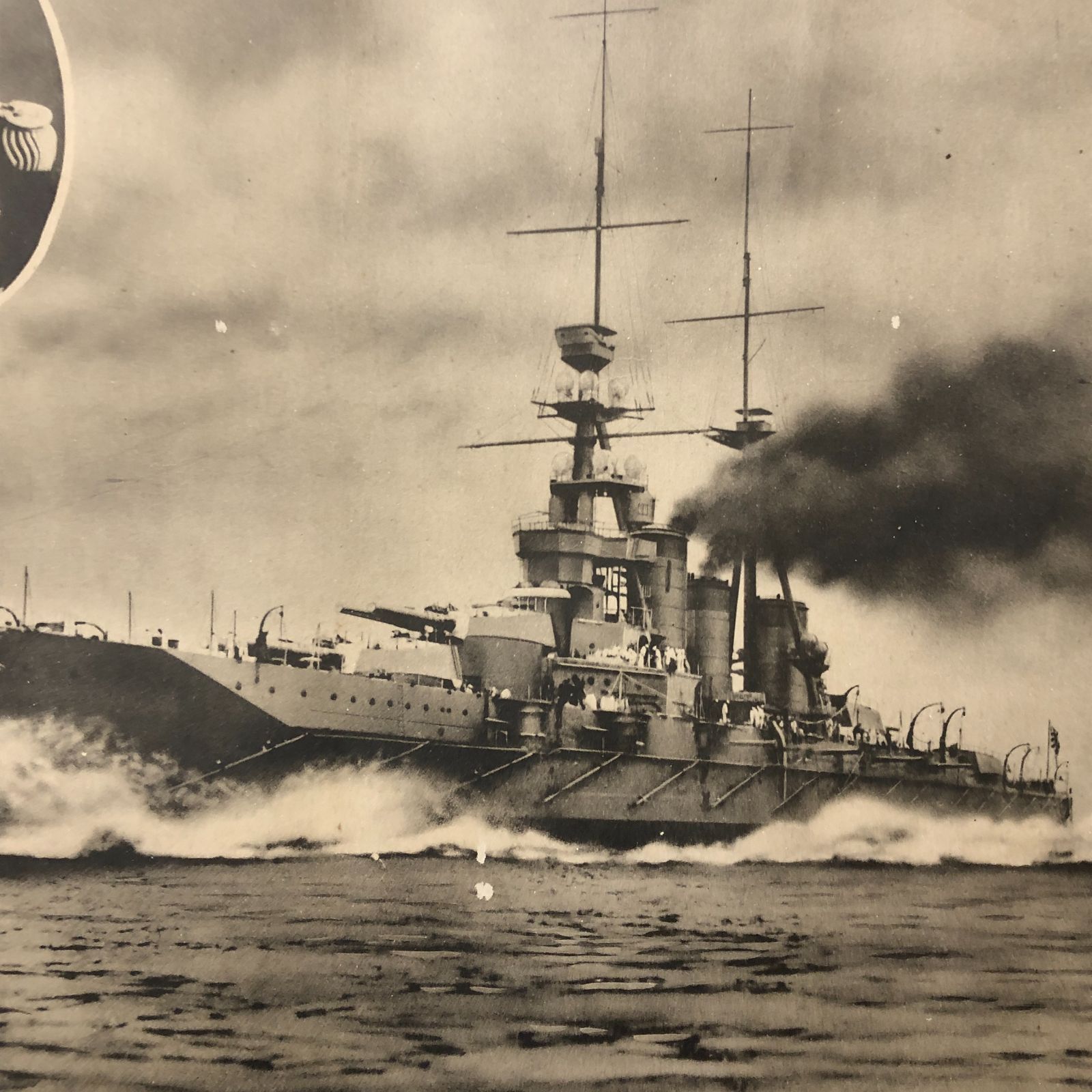 大日本帝国軍艦 榛名 古写真 不明（推定昭和初期） ☆海軍/戦艦図/写真