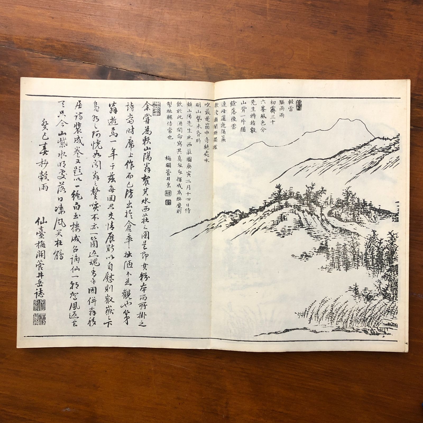 頼山陽水西荘図帖 頼山陽 書 ; 菅井梅関 画 発行書林（江戸・京師