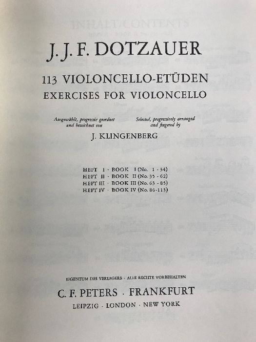 洋書 楽譜 113 ETUDEN FOR HEFT 2 BOOK No.35-62 EDITION PETERS Nr 5957