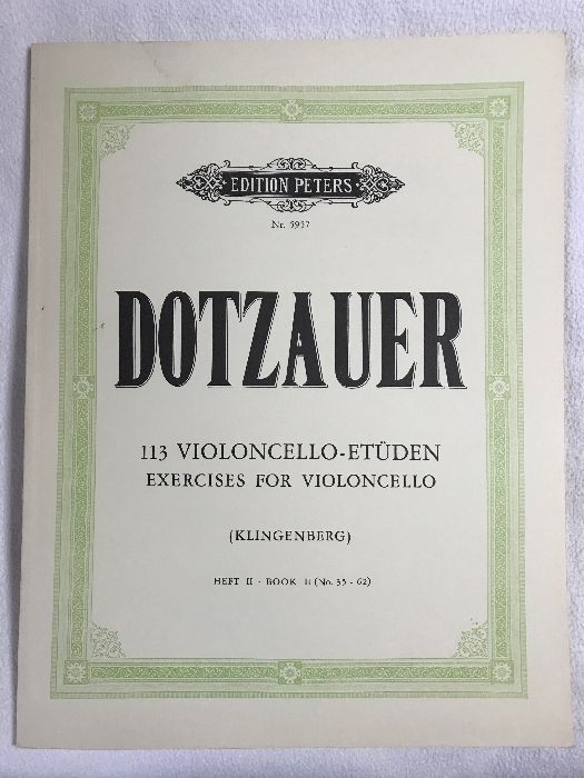 洋書 楽譜 113 ETUDEN FOR HEFT 2 BOOK No 35 62 EDITION PETERS Nr 5957