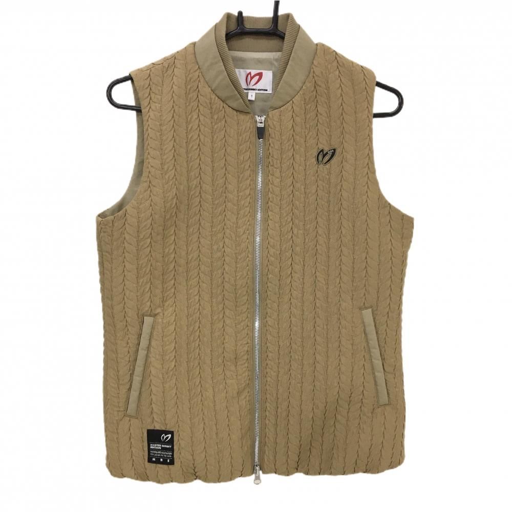 超 マスターバニー アウターベスト ブラウン 凹凸生地 レディース 1 M ゴルフウェア MASTER BUNNY EDITION