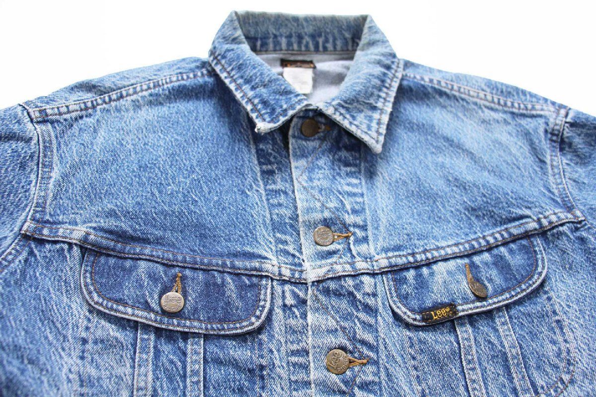 90s Leeリー THE MOVIE CHANNEL 刺繍 デニムジャケット 4ポケット 44L