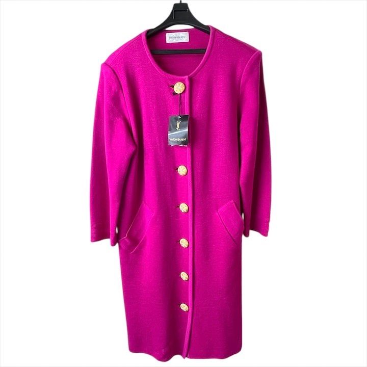 超美品 Yves Saint Laurent YSL サンローラン ウール ニット 長袖