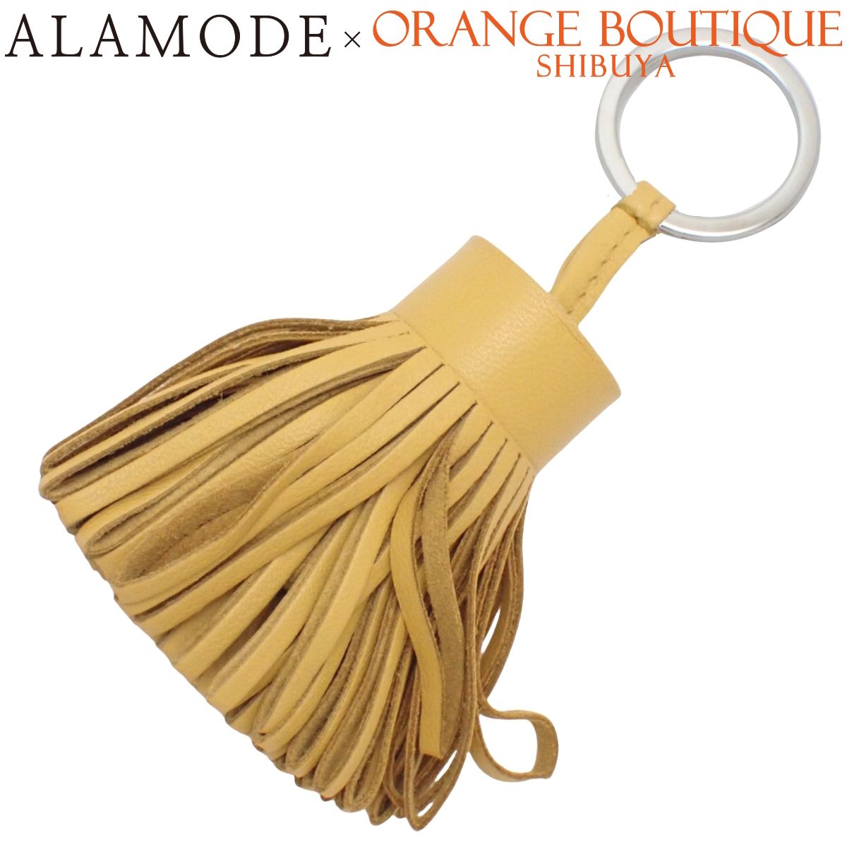 エルメス　イエローフリンジキーホルダー HERMES(エルメス) カルメン カリー イエロー黄 アニョーミロ