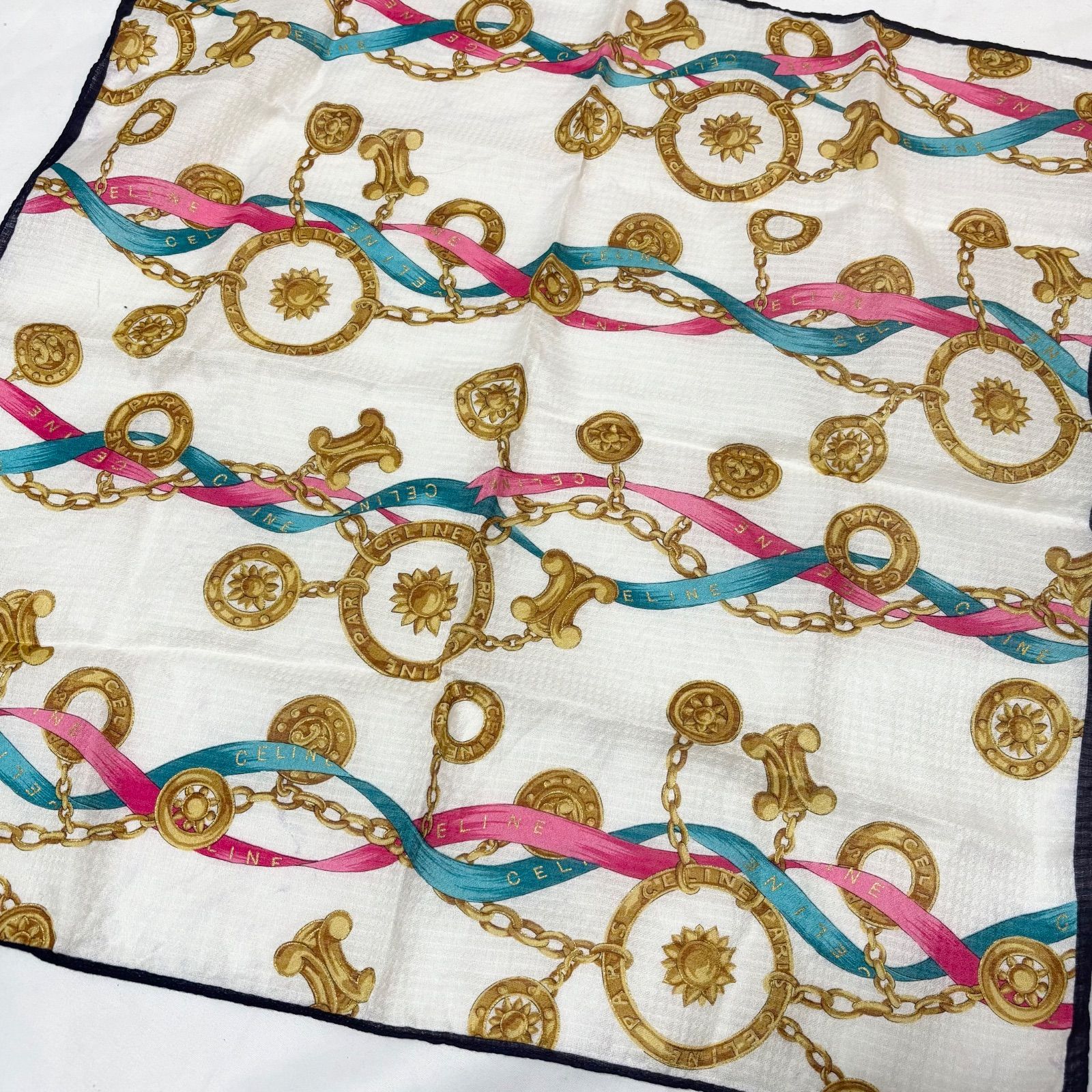 送料無料】CELINE/セリーヌ/スカーフ/バンダナ/チェーンデザイン