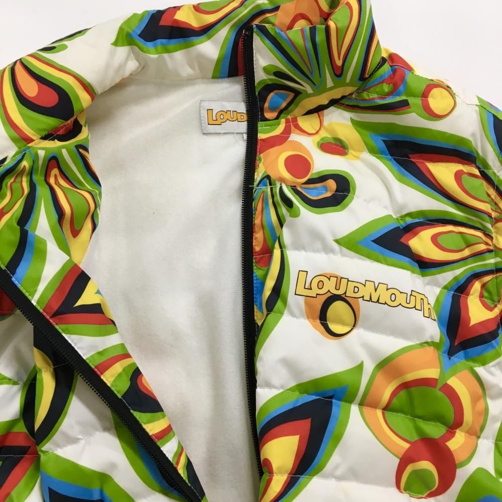ラウドマウス 2WAYダウンジャケット 白×マルチカラー シャガデリック