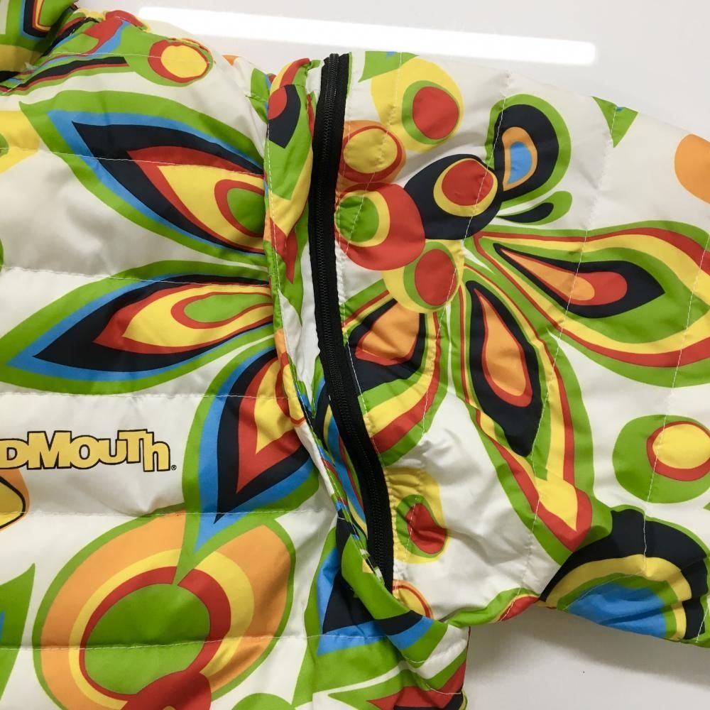 ラウドマウス 2WAYダウンジャケット 白×マルチカラー シャガデリック