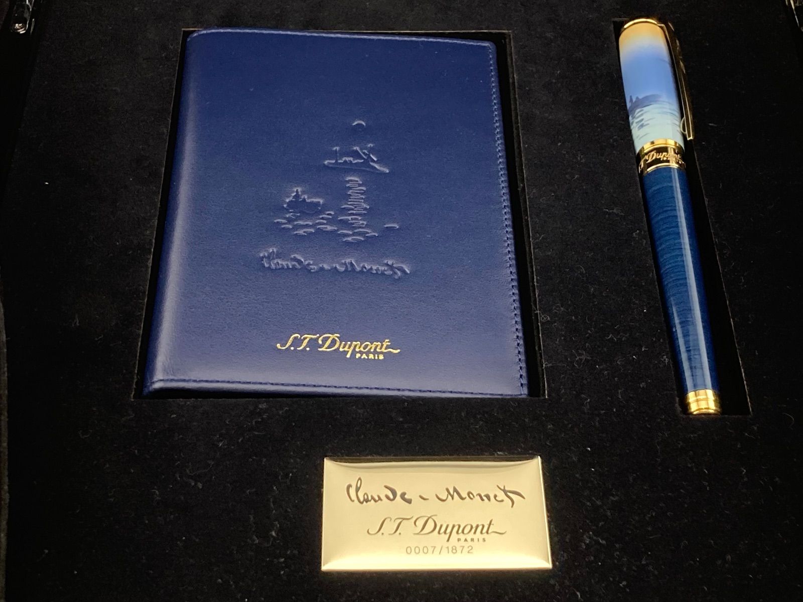 品 S.T.DUPONT デュポン クロード モネ 印象 日の出 ライティングキット 0007 1872 ラインD 万年筆 ペン先14 K M