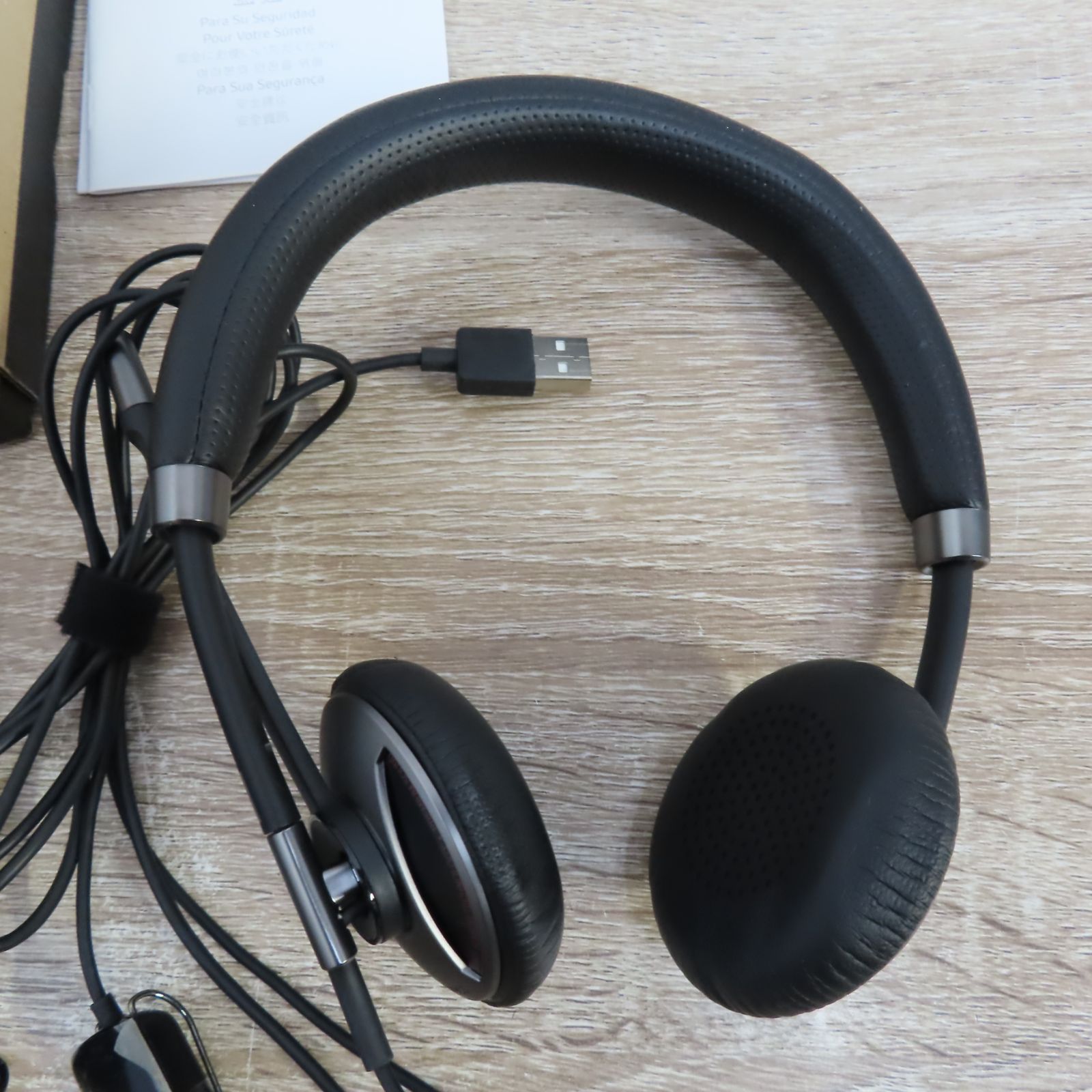 美品 plantronics BLACKWIRE C725 ヘッドセット ブラック 動作品