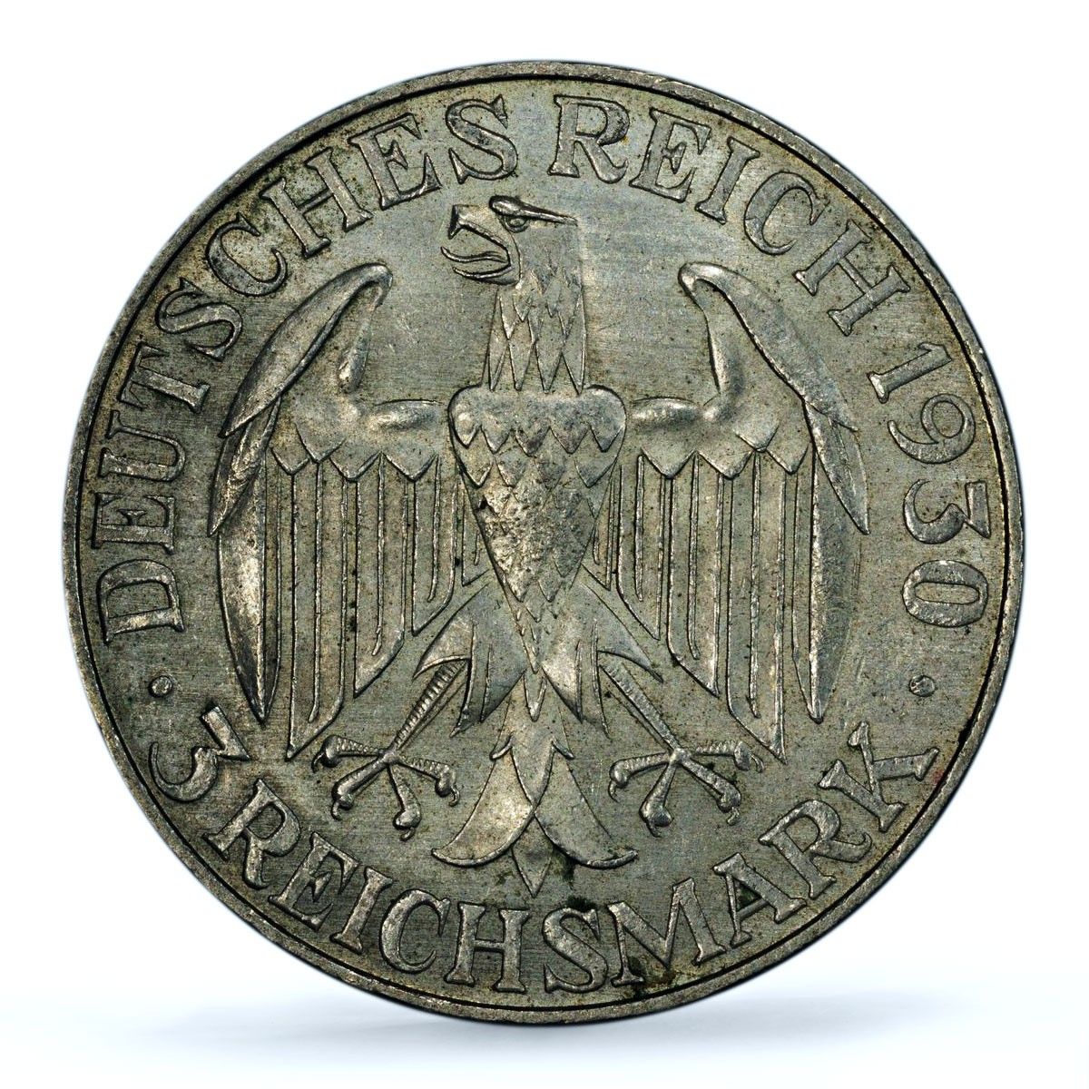 ドイツ ワイマール 3マルク グラーフ・ツェッペリン飛行船 J-342 MS 63