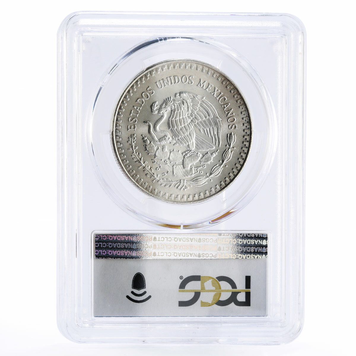 メキシコ 1 オンザ リベルタッド 独立の天使 MS68 PCGS 銀貨 1990年