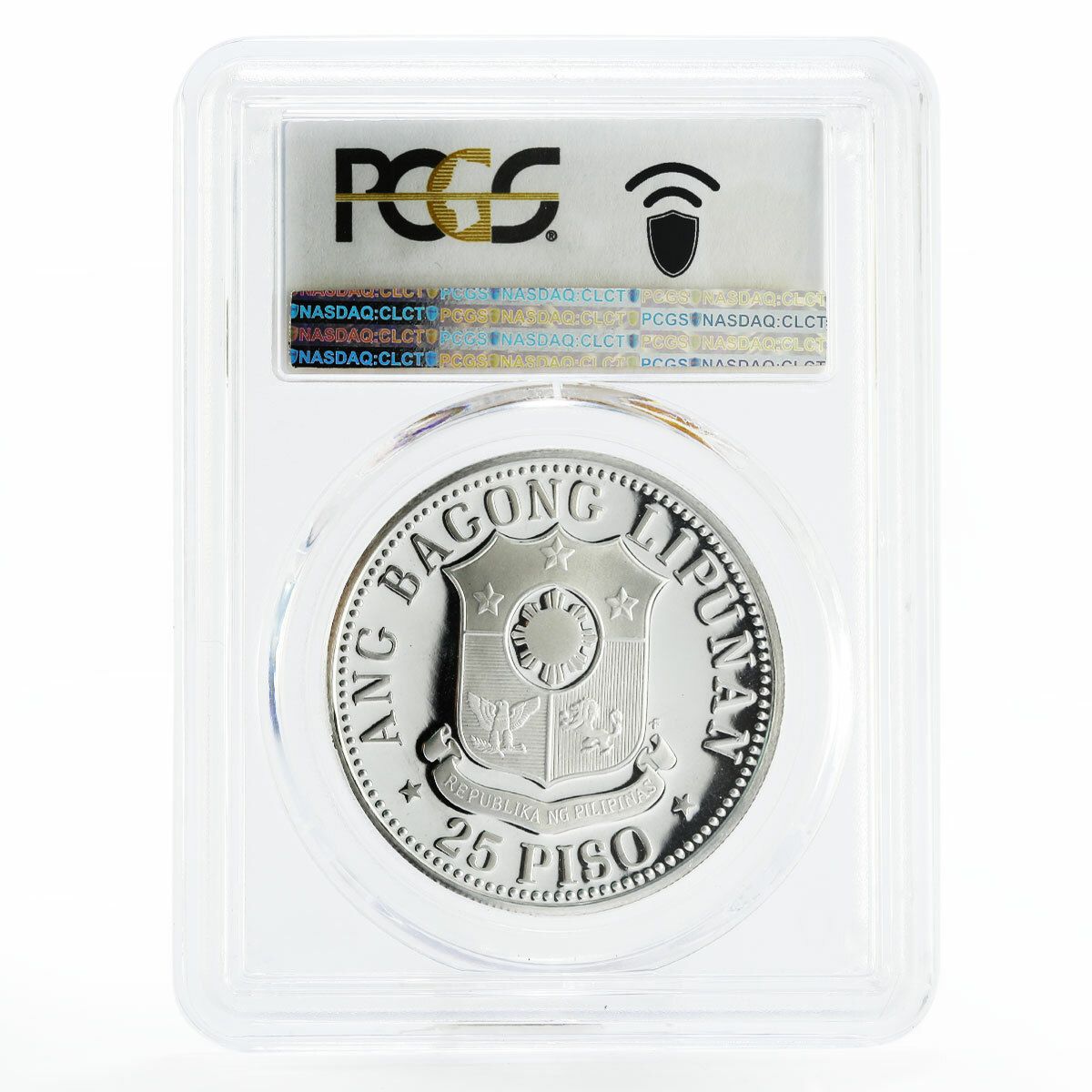 フィリピン 25ピソ 初代大統領 エミリオ・アキナルド PR70 PCGS 銀貨