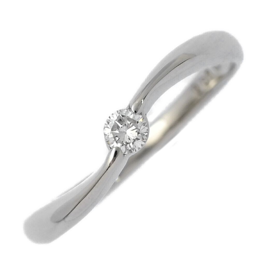 0 08 ct ダイヤモンド ウェーブモチーフ 1 P･リング･指輪 Pt 900 9 g 11号 51 プラチナ プレゼント 記念日 誕生石 ♀ S レディース 598578