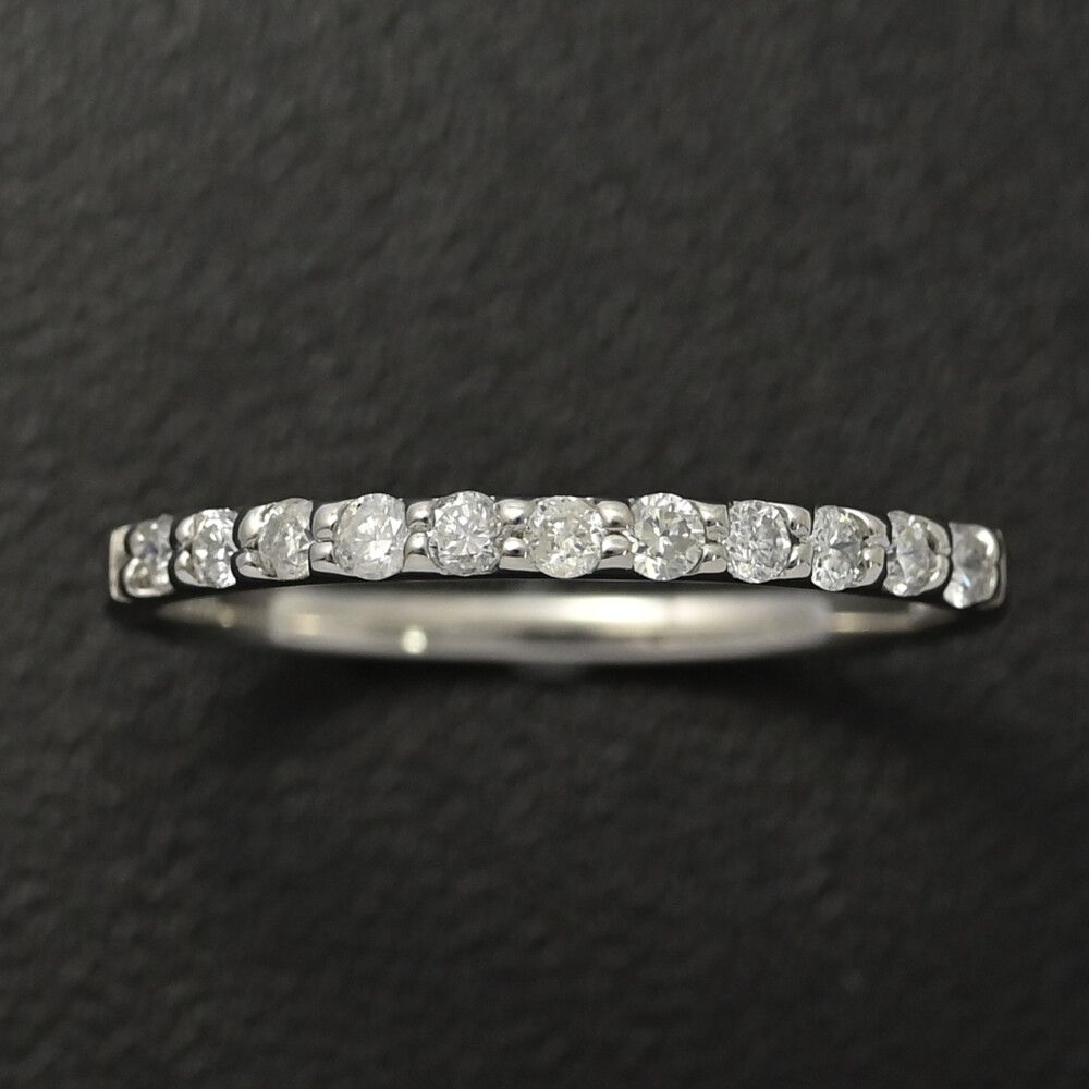 0.22ct/ハーフエタニティ 11P・ダイヤモンド リング・指輪/Pt900-1.6g