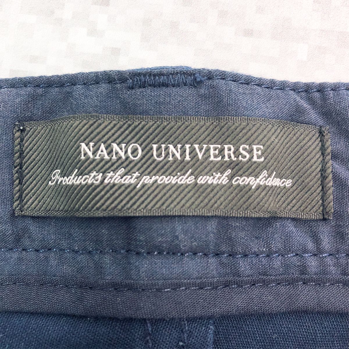 NANO universe ナノユニバース ストレッチ アンクル スキニー ネイビー 