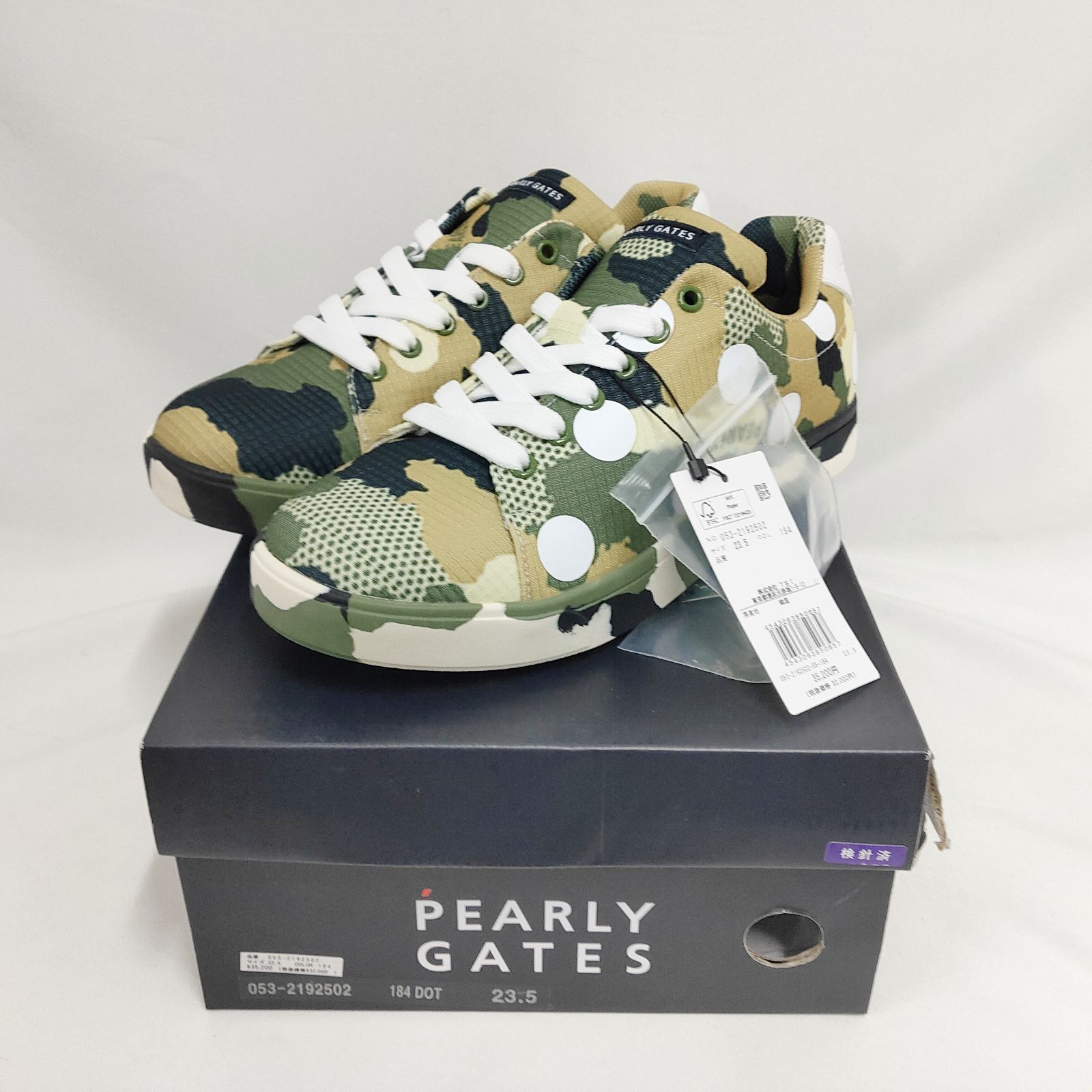 ○○新品 未使用 PEARLY GATES ローカット ゴルフシューズ ドット 23.5