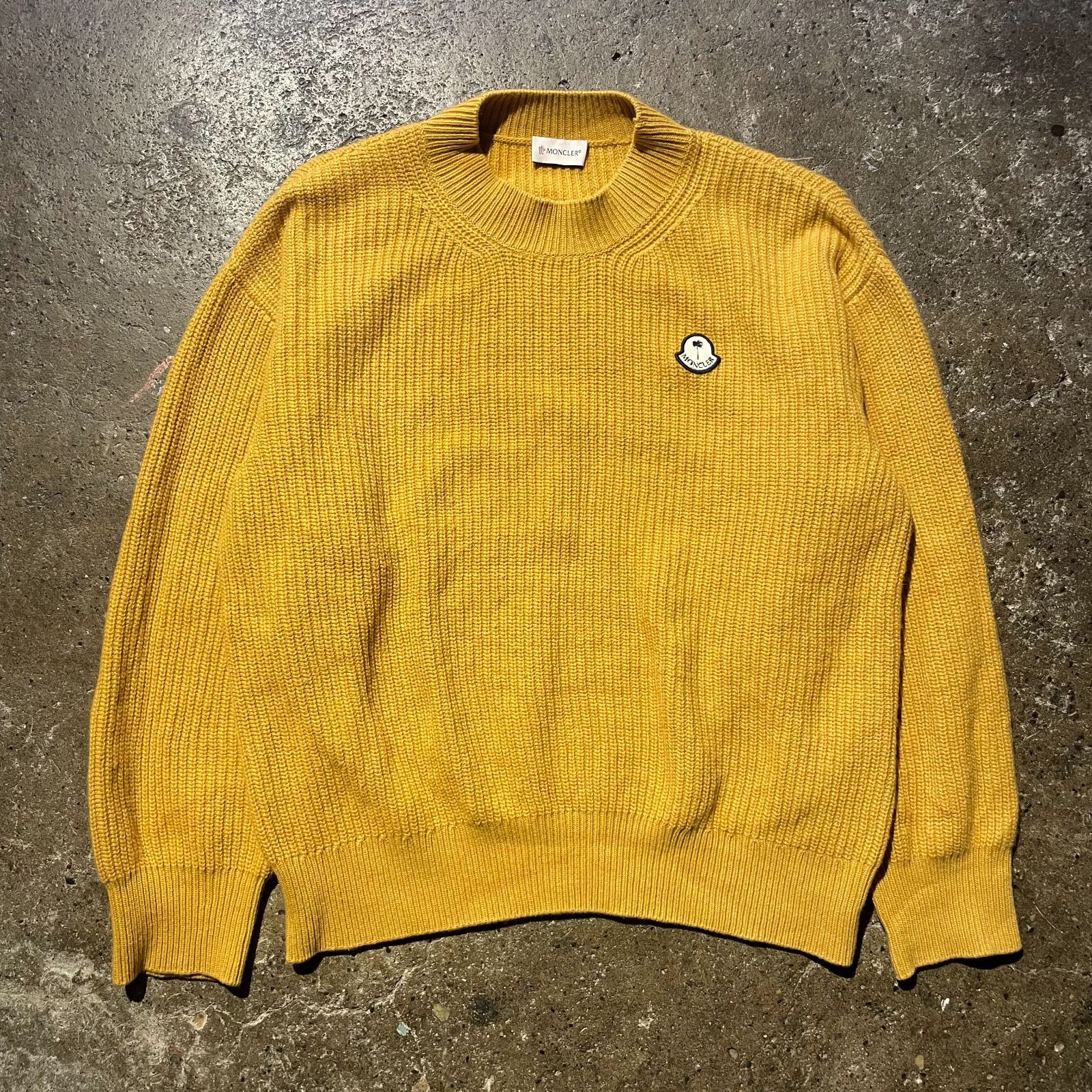 MONCLER Palm Angels Logo Patch Crewneck Sweater モンクレール ジーニアス パームエンジェルス ロゴ パッチ クルーネック セーター M